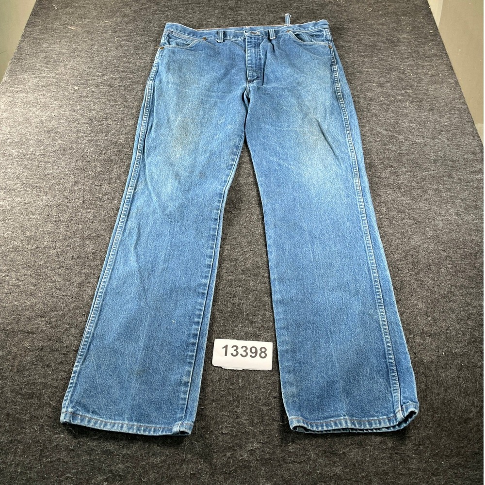 Vintage Wrangler Jeans Mens 38 Blue Good Made in USA Straight Denim